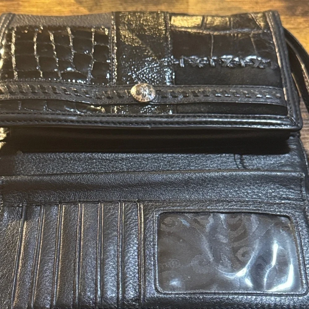Brighton large wallet crossbody leather multimedia bag checkbook holder